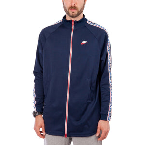 Nike NSW Taped Track Jacket Poly (Dunkelblau / Weißl)  - Allike Store