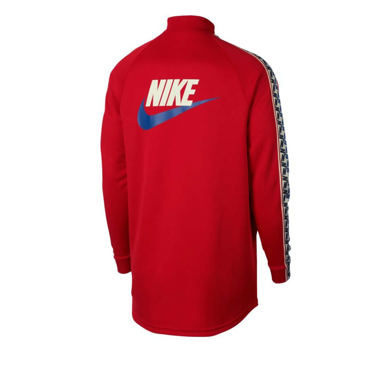 Nike NSW Taped Track Jacket Poly (Rot / Weiß)  - Allike Store