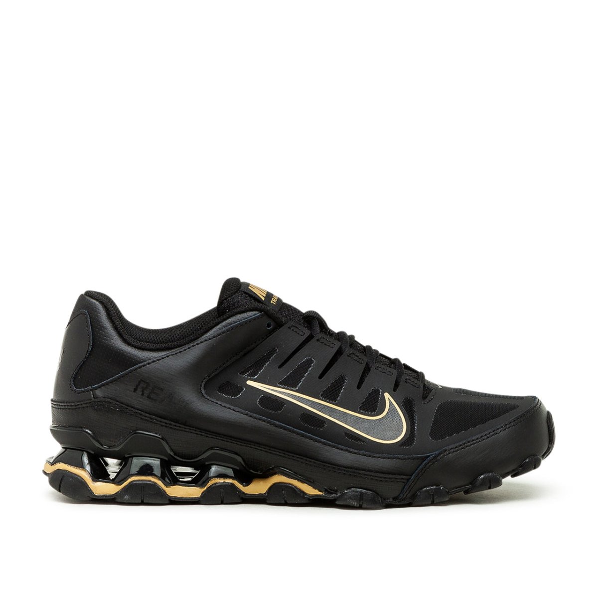 020 Cheap Everlastsiding Jordan Outlet black ladies nike shox sneakers cheap Nike Reax 8 TR Black Gold 621716