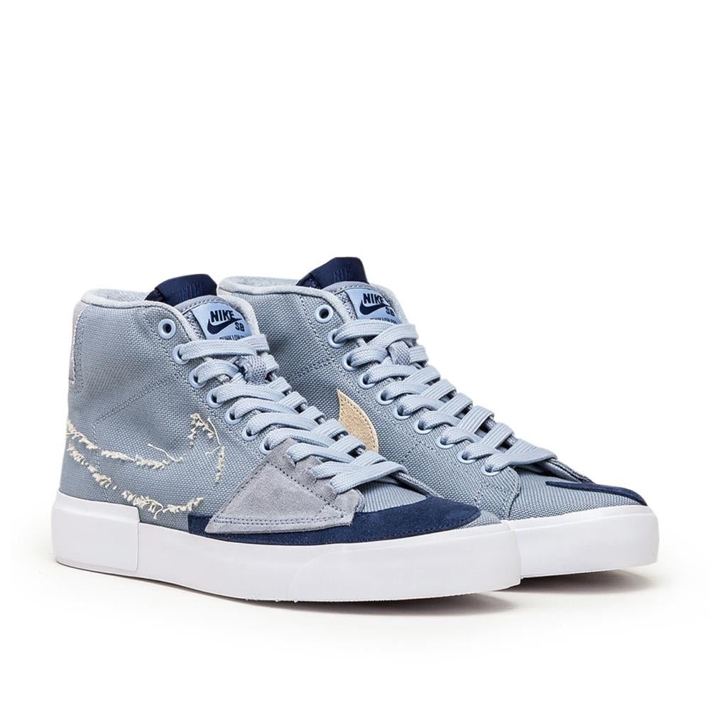 Nike SB Zoom Blazer Mid Edge (Blaugrau / Navy / Beige) - Allike Store