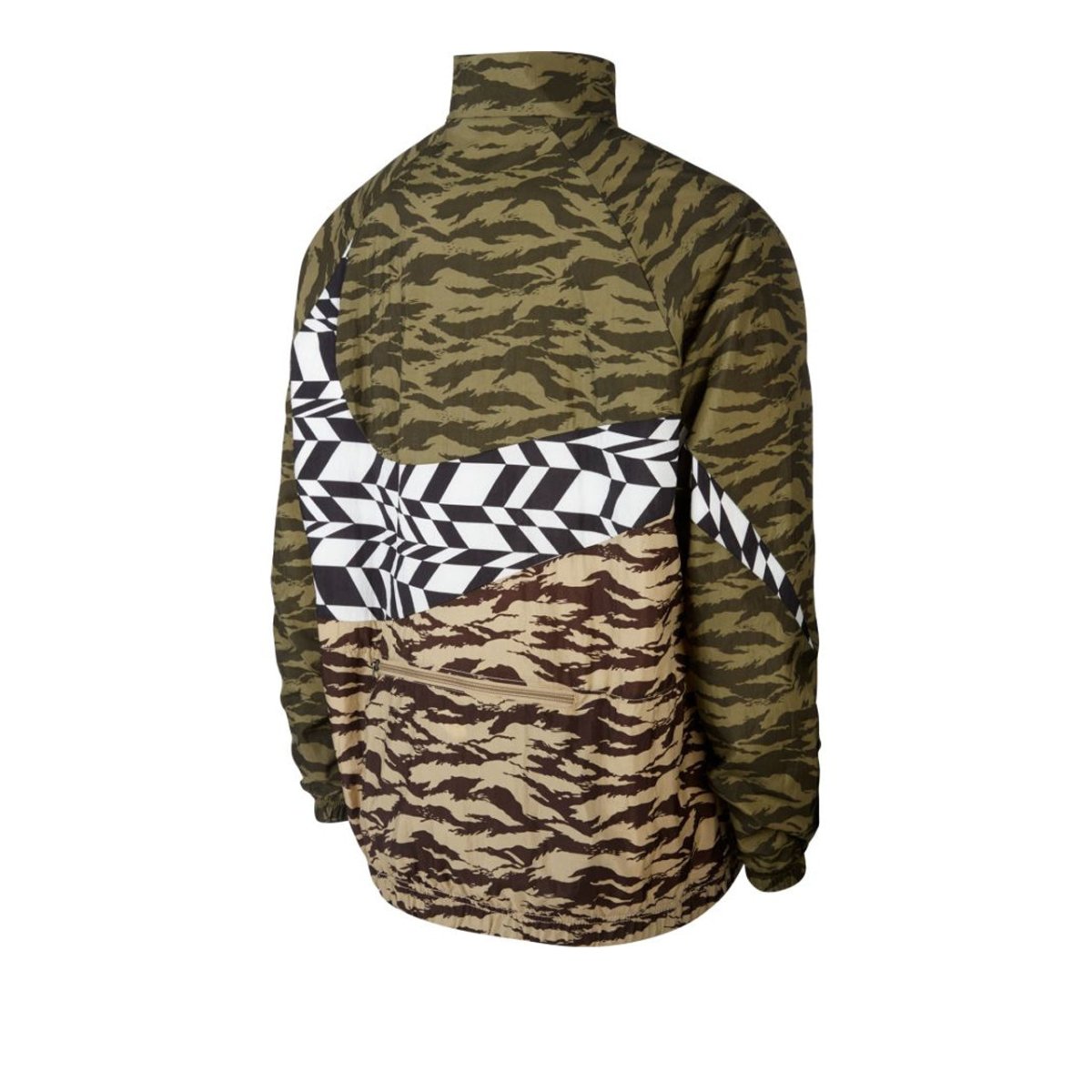 Nike Sportswear AOP Swoosh Woven Half Zip (Olive / Weiß) - Allike Store