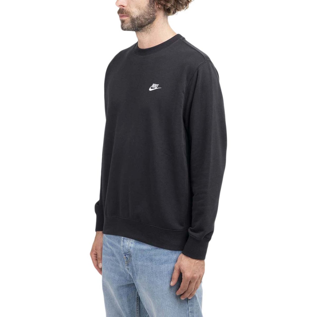 Nike Sportswear Club Men's French Terry Crew (Schwarz) - Allike Store