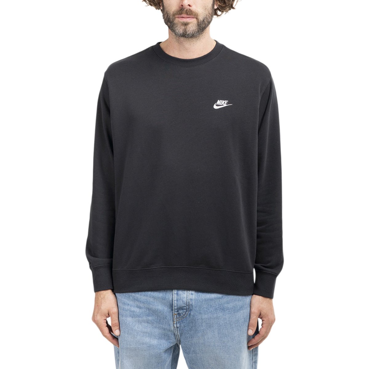 Nike Sportswear Club Men's French Terry Crew (Schwarz) - Allike Store