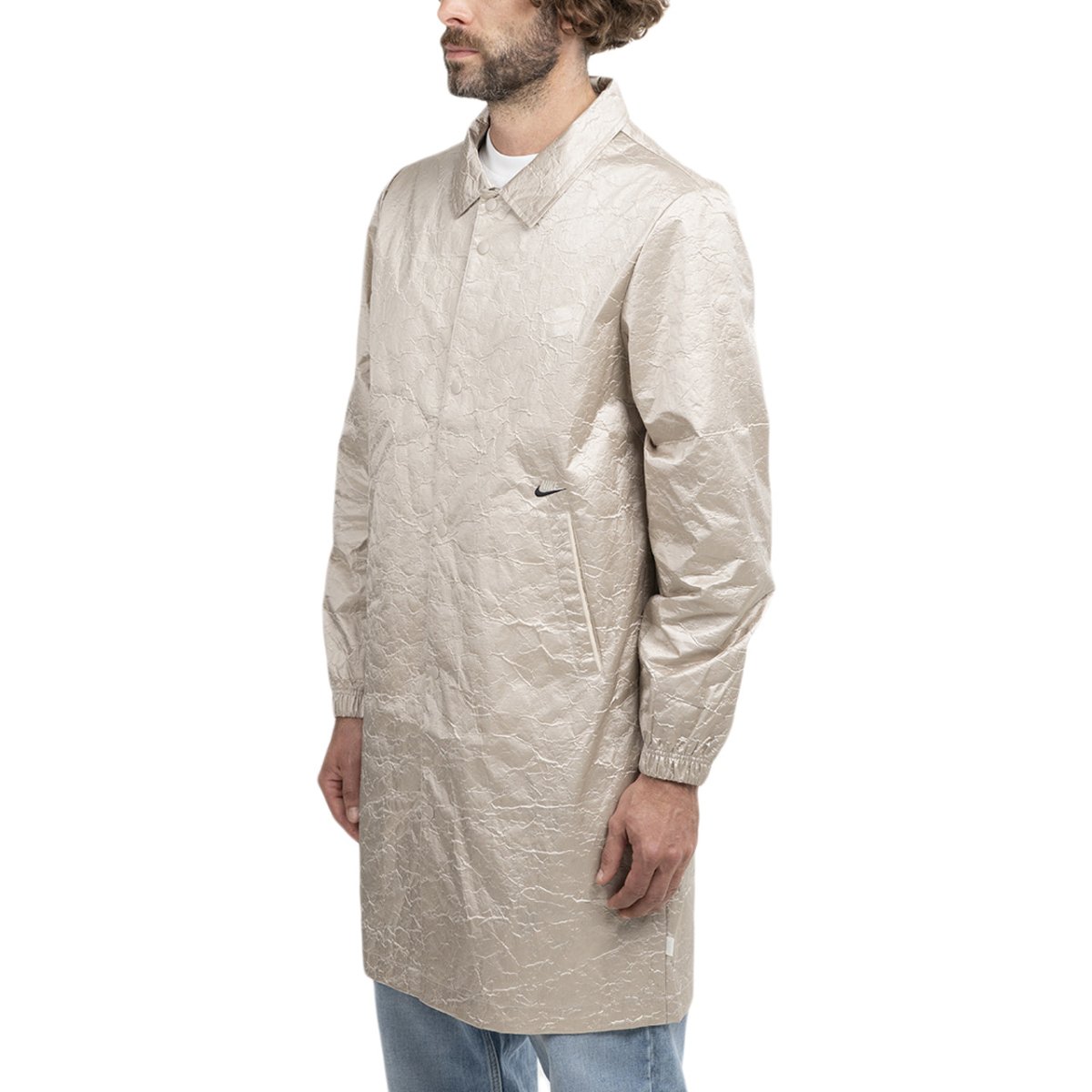 Nike Sportswear Style Essentials Men's Long Coaches Jacket (Beige)  - Allike Store