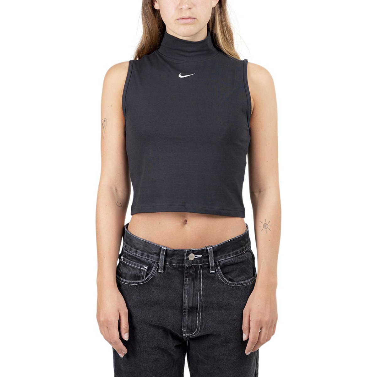 Nike Sportswear WMNS Essentials Mock Top (Schwarz / Weiß) - Allike Store