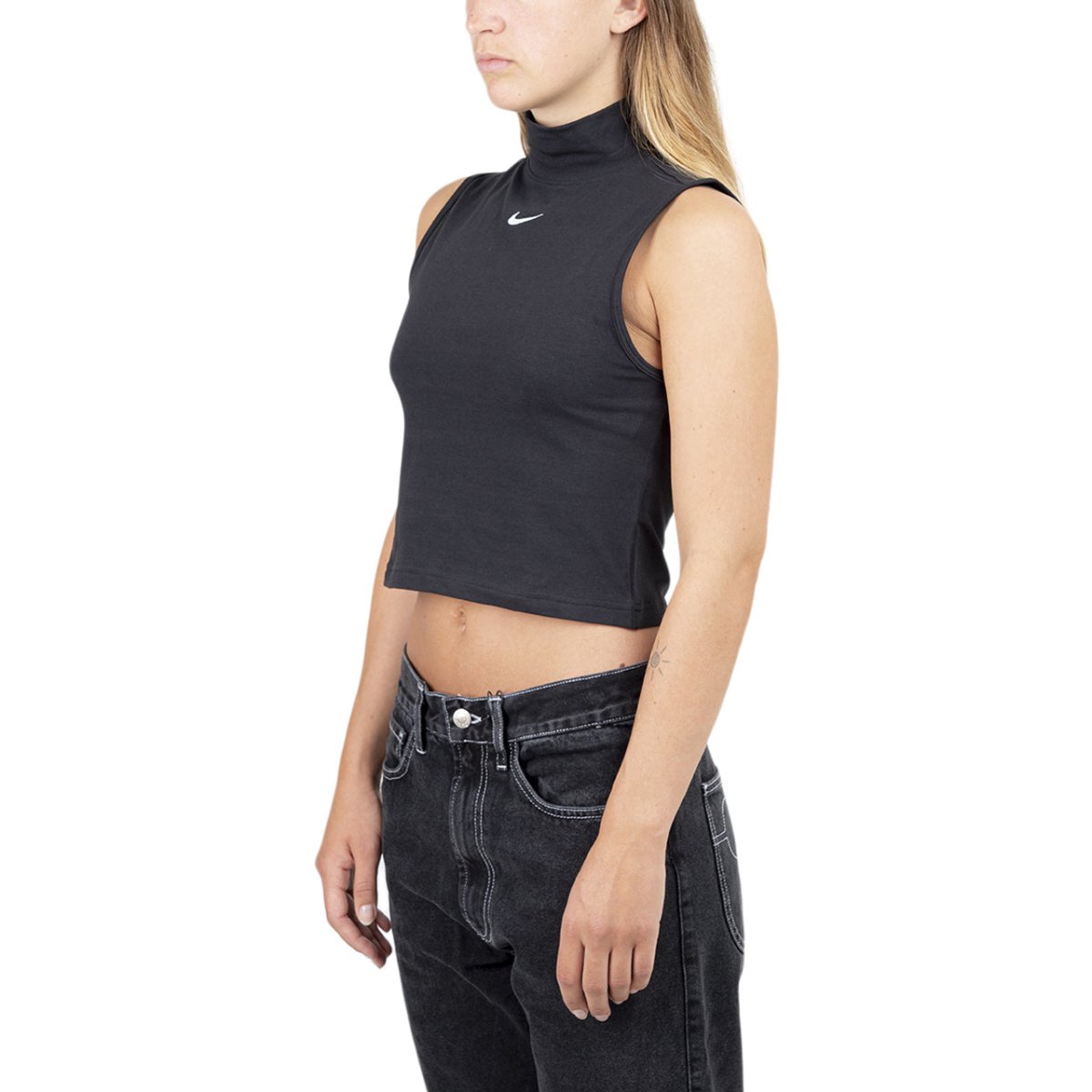 Nike Sportswear WMNS Essentials Mock Top (Schwarz / Weiß)  - Allike Store