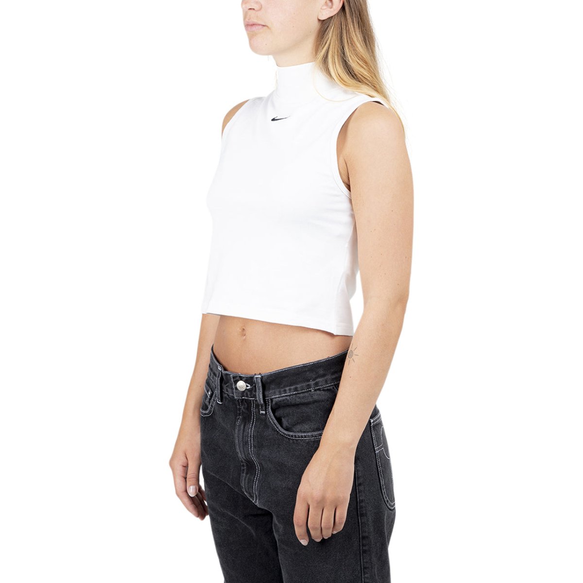 Nike Sportswear WMNS Essentials Mock Top (Weiß / Schwarz) - Allike Store