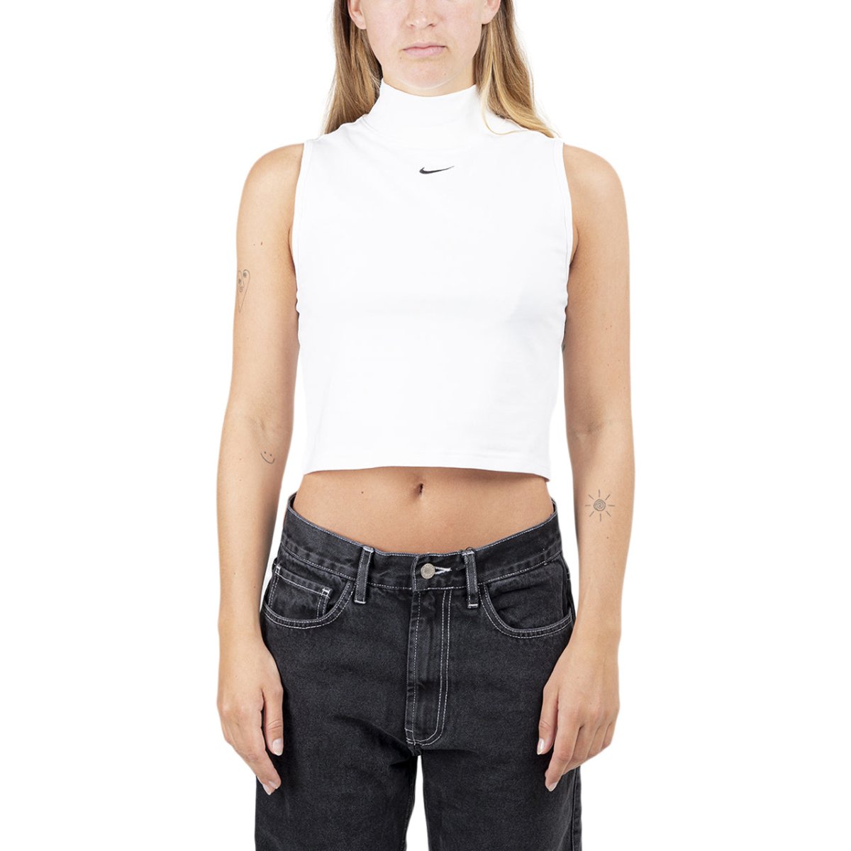 Nike Sportswear WMNS Essentials Mock Top (Weiß / Schwarz)  - Allike Store