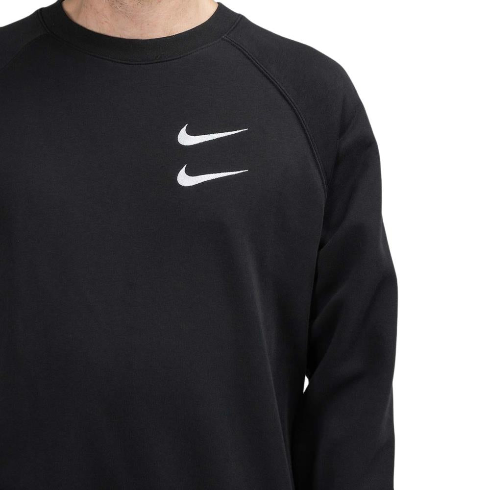 Nike Swoosh French Terry Crewneck (Schwarz) - Allike Store