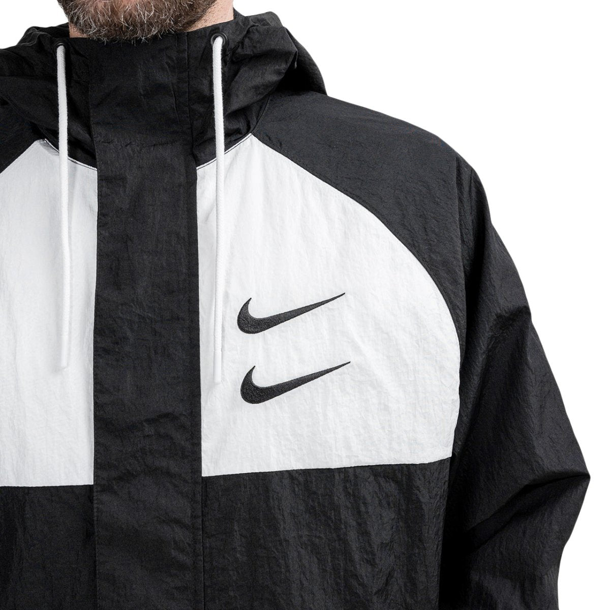 Nike Swoosh HD Woven Jacket (Schwarz / Weiß)  - Allike Store