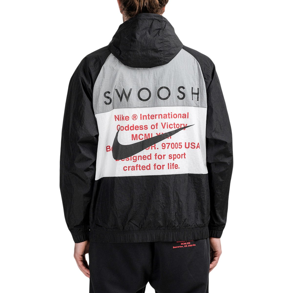 Nike Swoosh HD Woven Jacket (Schwarz / Weiß)  - Allike Store