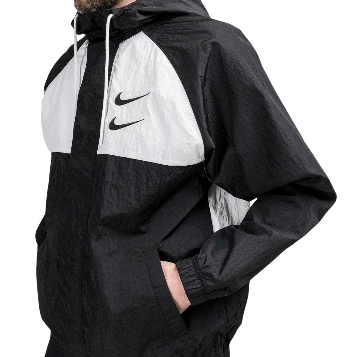Nike Swoosh HD Woven Jacket (Schwarz / Weiß)  - Allike Store