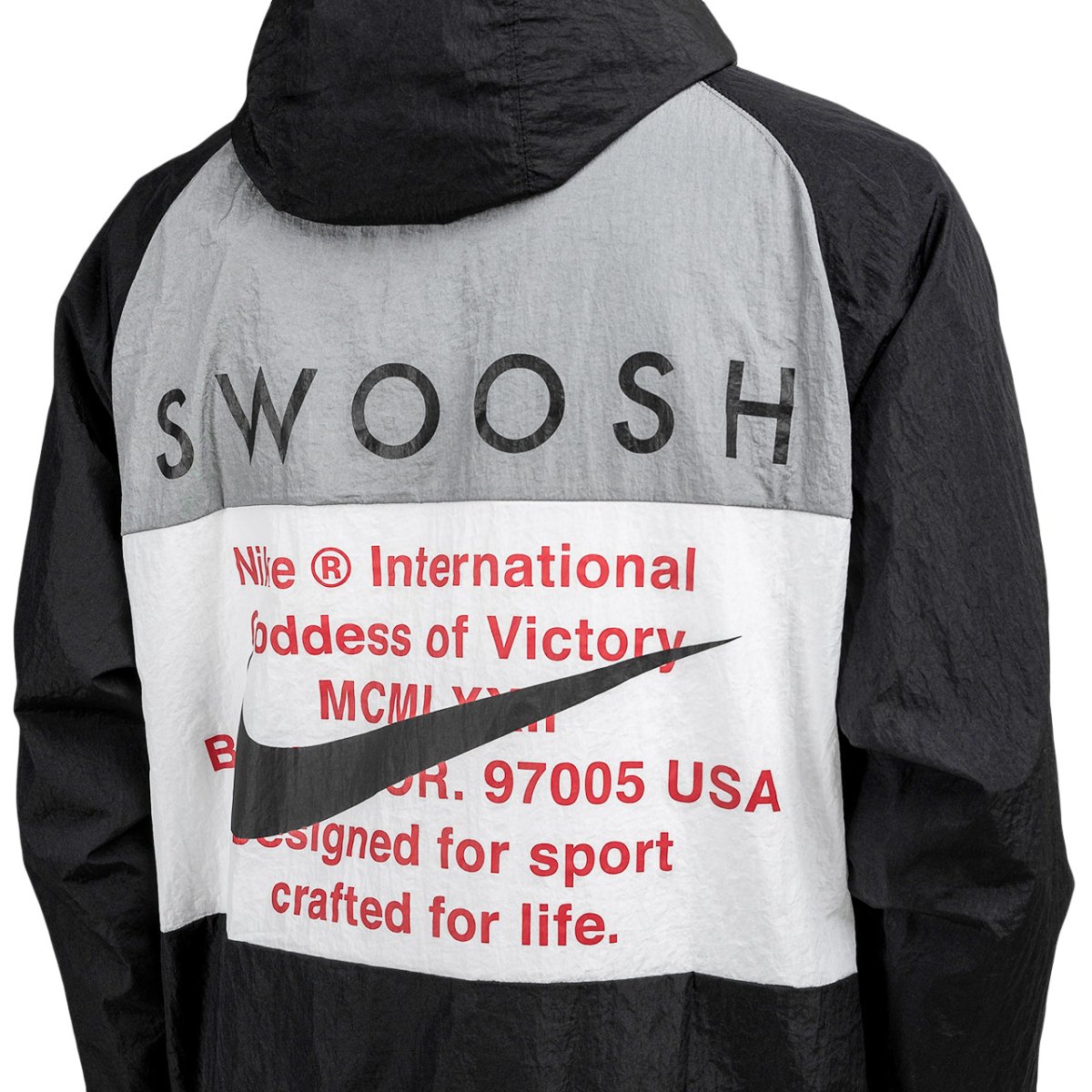 Nike Swoosh HD Woven Jacket (Schwarz / Weiß)  - Allike Store