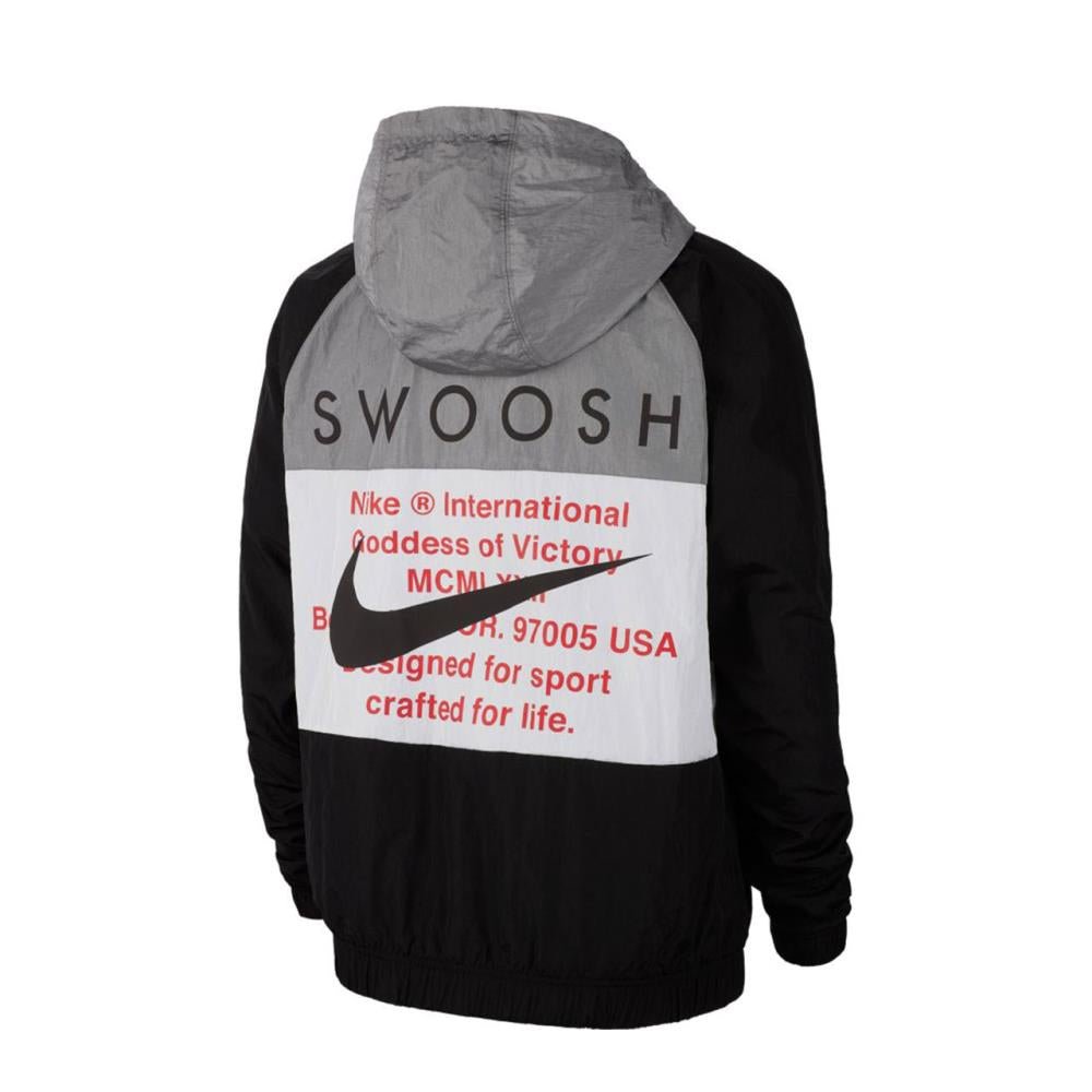Nike Swoosh HD Woven Jacket (Schwarz / Weiß)  - Allike Store