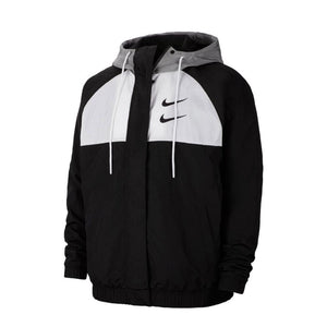 Nike Swoosh HD Woven Jacket (Schwarz / Weiß)  - Allike Store