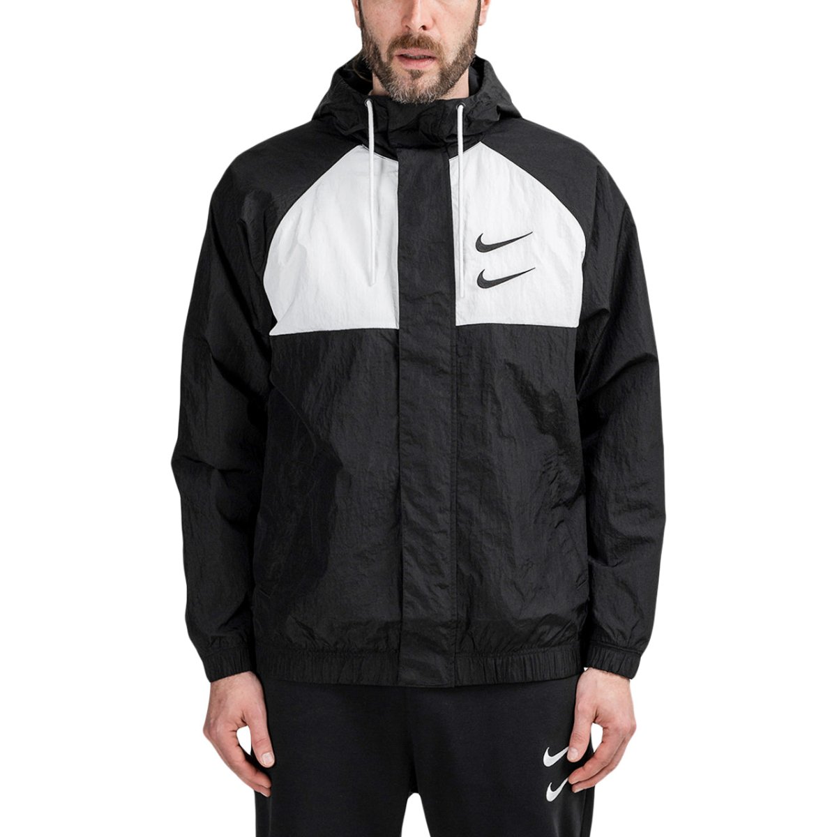 Nike Swoosh HD Woven Jacket (Schwarz / Weiß)  - Allike Store
