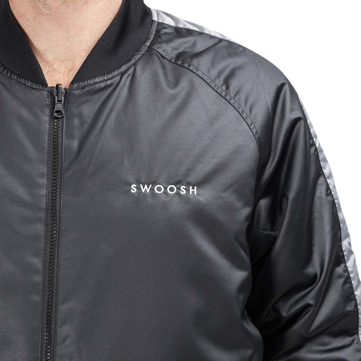 Nike Swoosh Reversible Woven Bomber Jacket (Schwarz)  - Allike Store