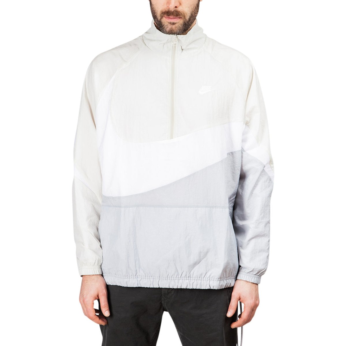 Nike Swoosh Woven Halfzip Jacket (Grau / Weiß / Beige) - Allike Store