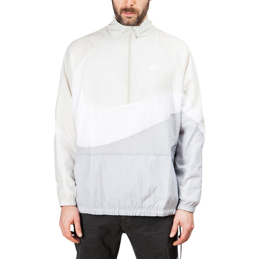 Nike Swoosh Woven Halfzip Jacket (Grau / Weiß / Beige)  - Allike Store