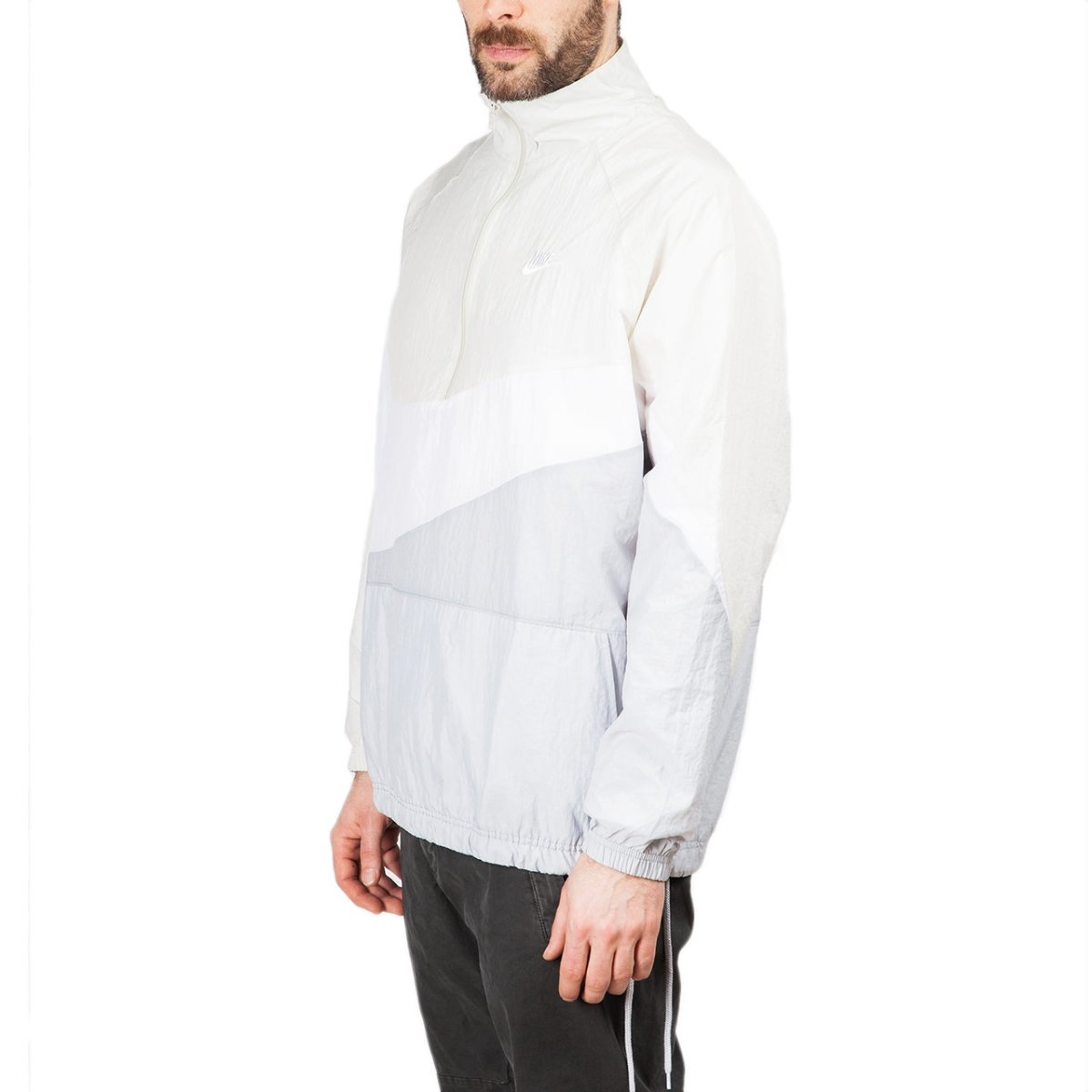 Nike Swoosh Woven Halfzip Jacket (Grau / Weiß / Beige) - Allike Store