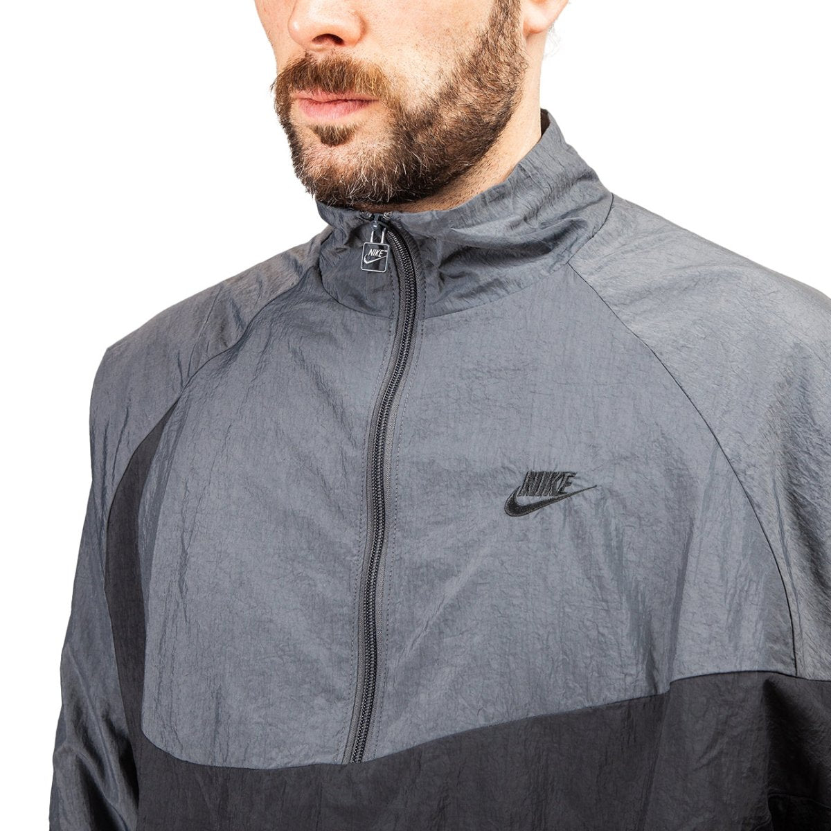 Nike Swoosh Woven Halfzip Jacket (Schwarz / Grau) - Allike Store