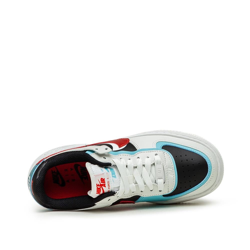 Nike WMNS Air Force 1 Shadow (Weiß / Türkis / Rot) - Allike Store