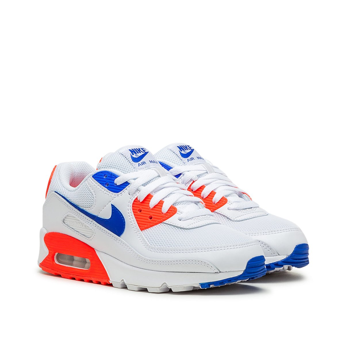 Nike WMNS Air Max 90 (Weiß / Blau / Orange)  - Allike Store