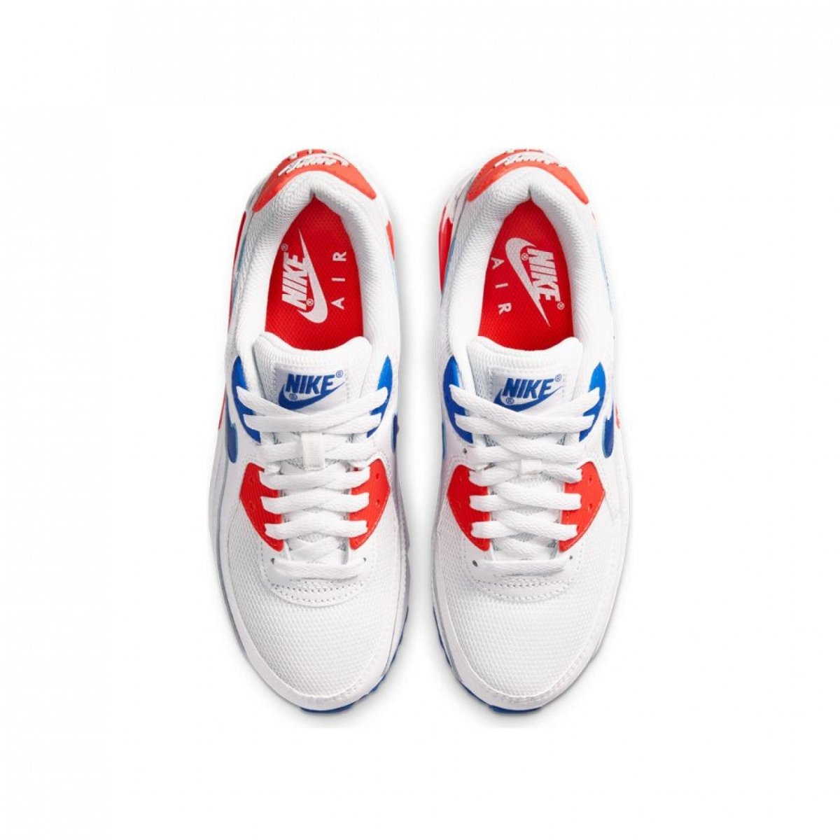 Nike WMNS Air Max 90 (Weiß / Blau / Orange) - Allike Store
