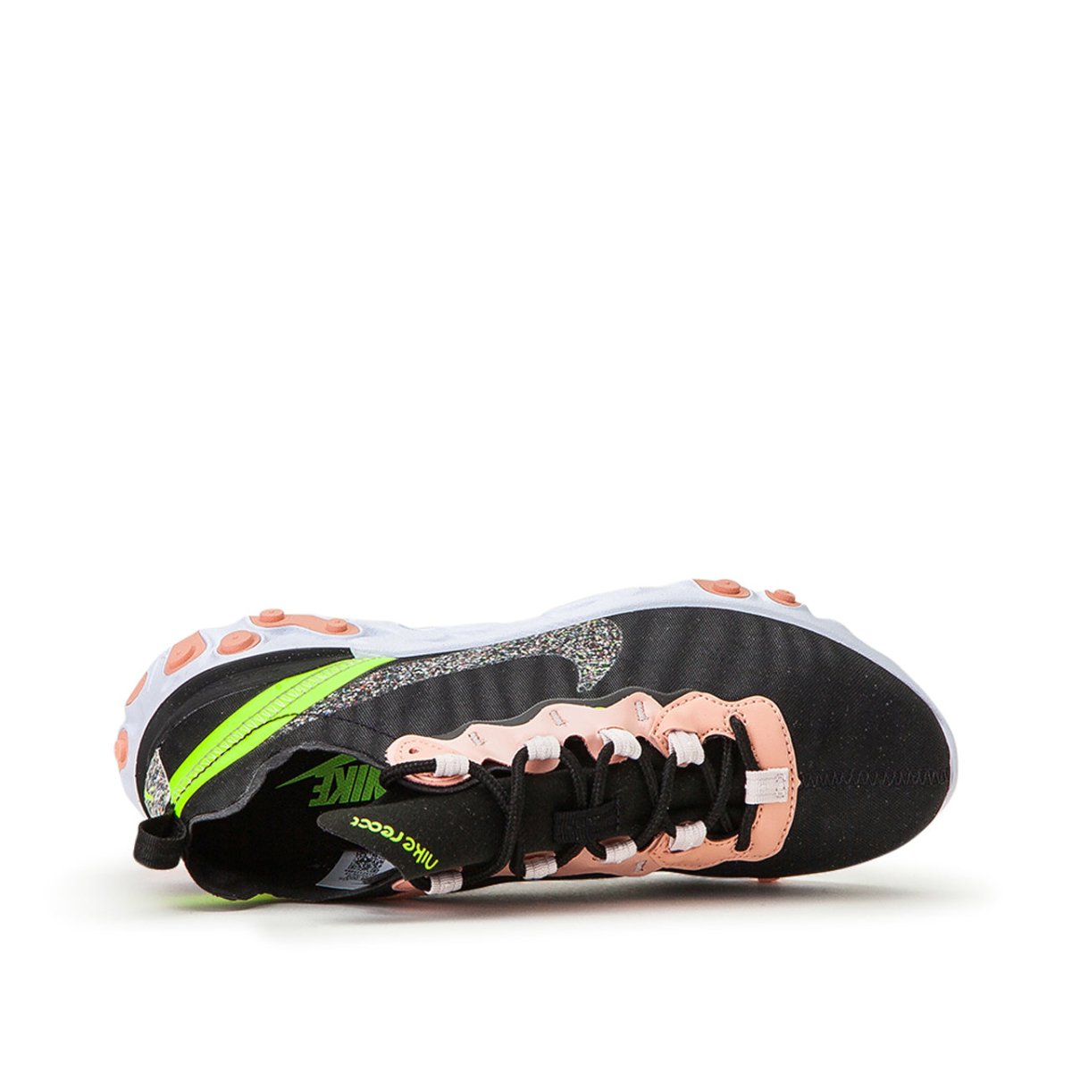 Nike WMNS React Element 55 Premium (Schwarz / Coral / Gelb)  - Allike Store