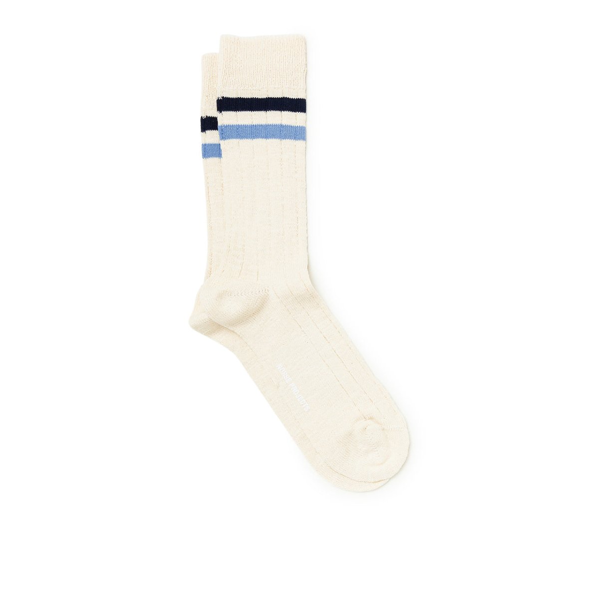 Norse Projects Bjarki Slub Stripe Socks (Cream) - Allike Store