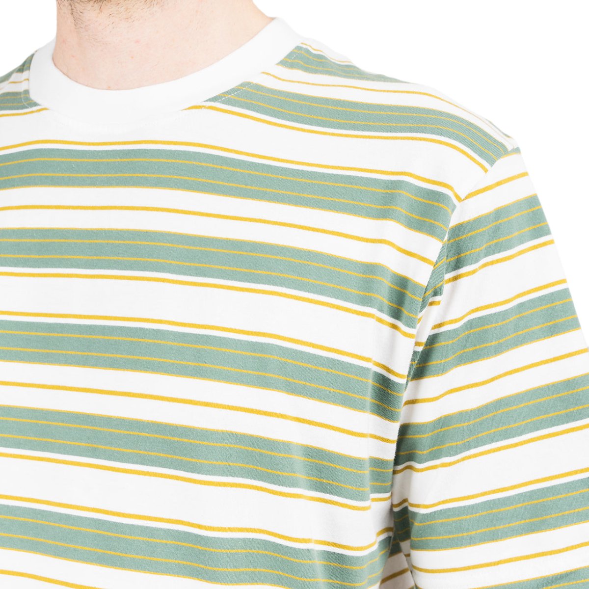 Norse Projects Johannes Multi Stripe T-Shirt (Grün / Weiß) - Allike Store