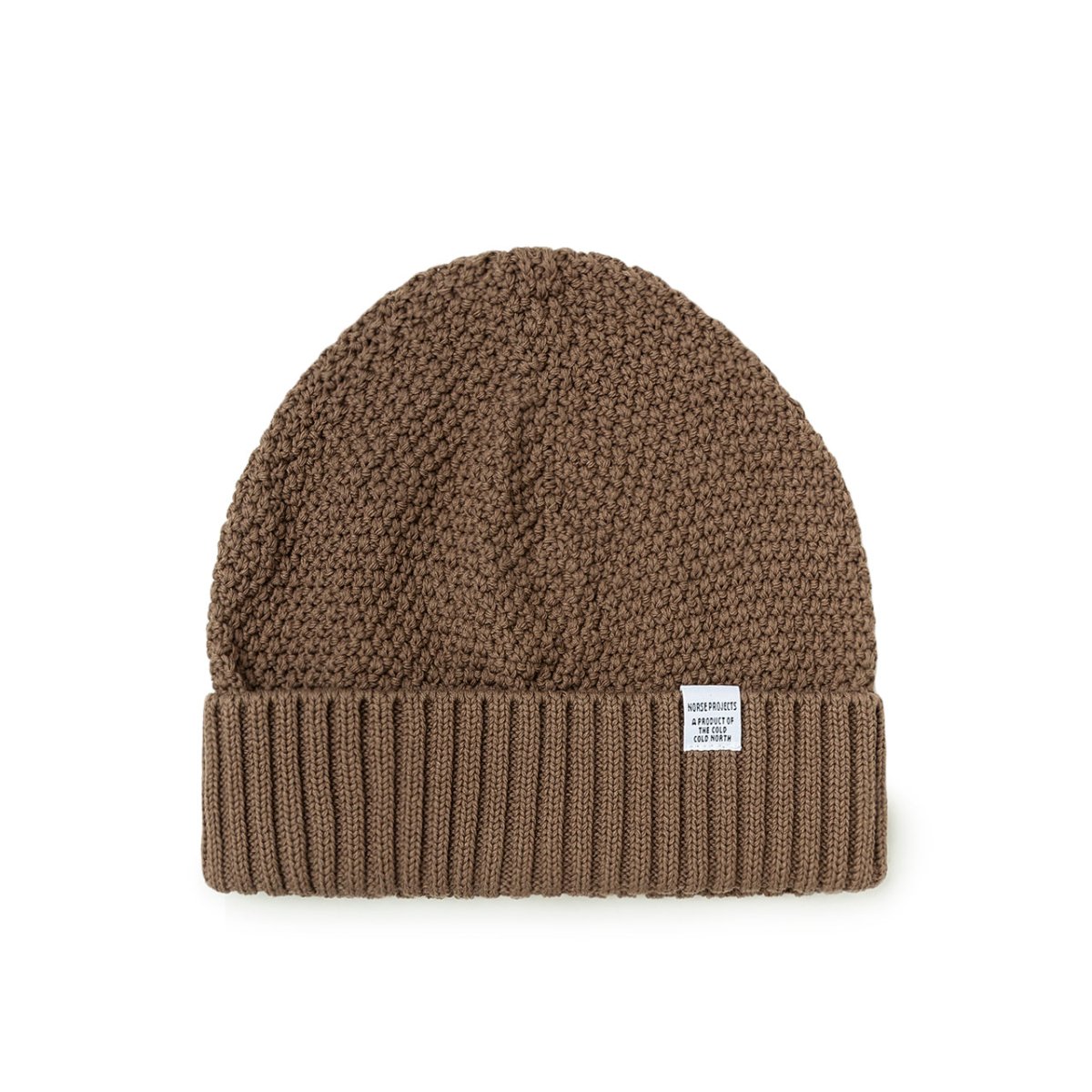 Norse Projects Norse Moss Stitch Beanie (Hellbraun) - Allike Store