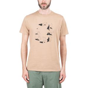 Norse Projects x Geoff McFetridge Niels Circle Logo T-Shirt (Khaki) - Allike Store