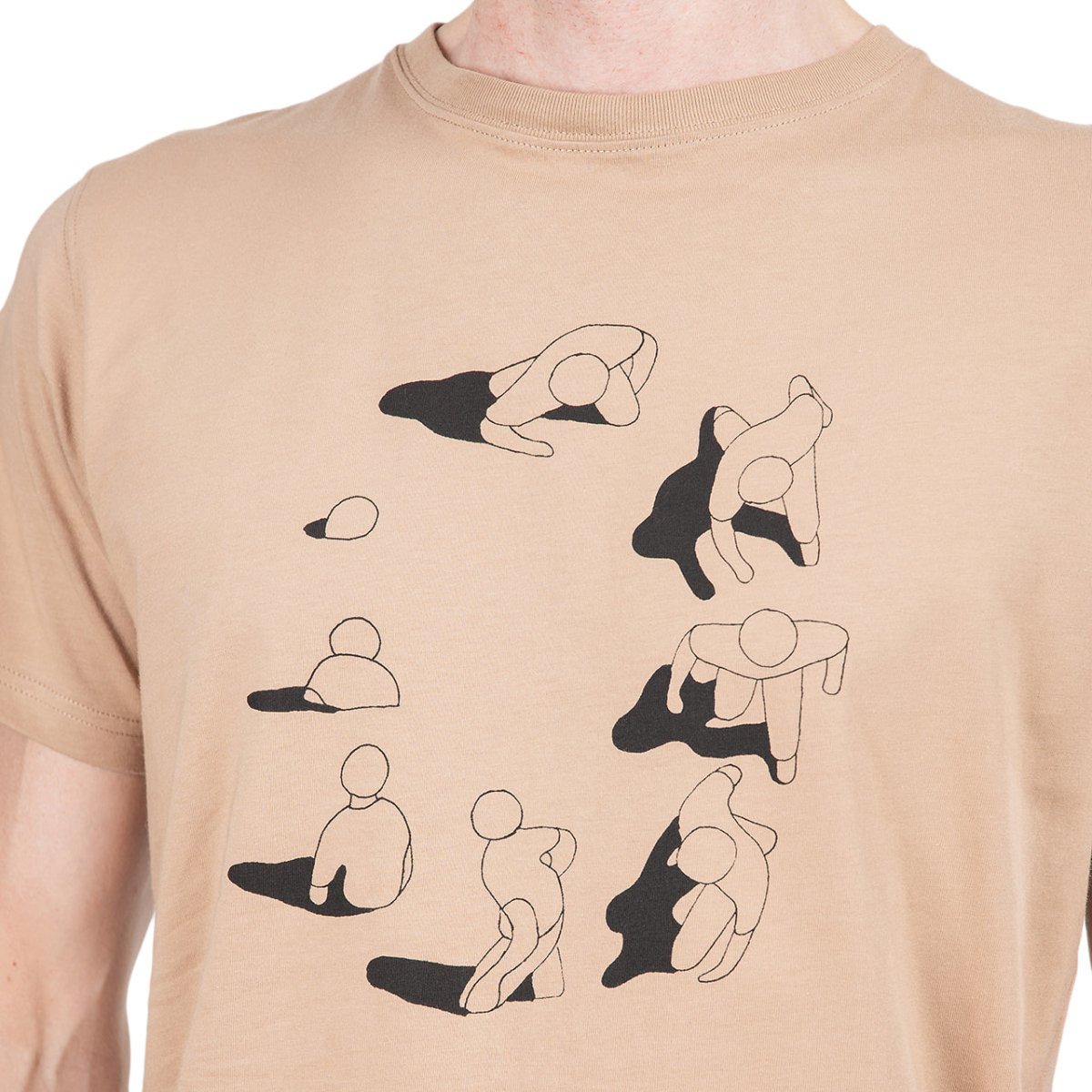 Norse Projects x Geoff McFetridge Niels Circle Logo T-Shirt (Khaki) - Allike Store