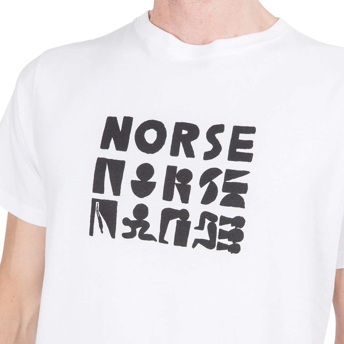 Norse Projects x Geoff McFetridge Niels Logo T-Shirt (Weiß) - Allike Store
