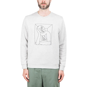 Norse Projects x Geoff McFetridge Vagn Boredom Logo Crewneck (Hellgrau) - Allike Store