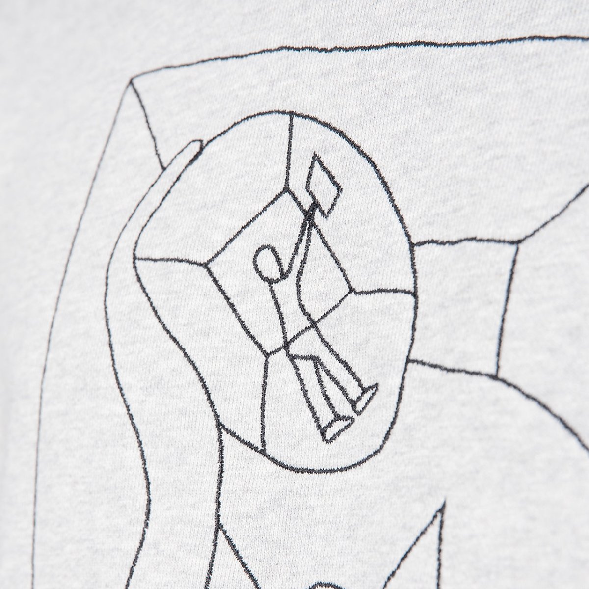 Norse Projects x Geoff McFetridge Vagn Boredom Logo Crewneck (Hellgrau) - Allike Store