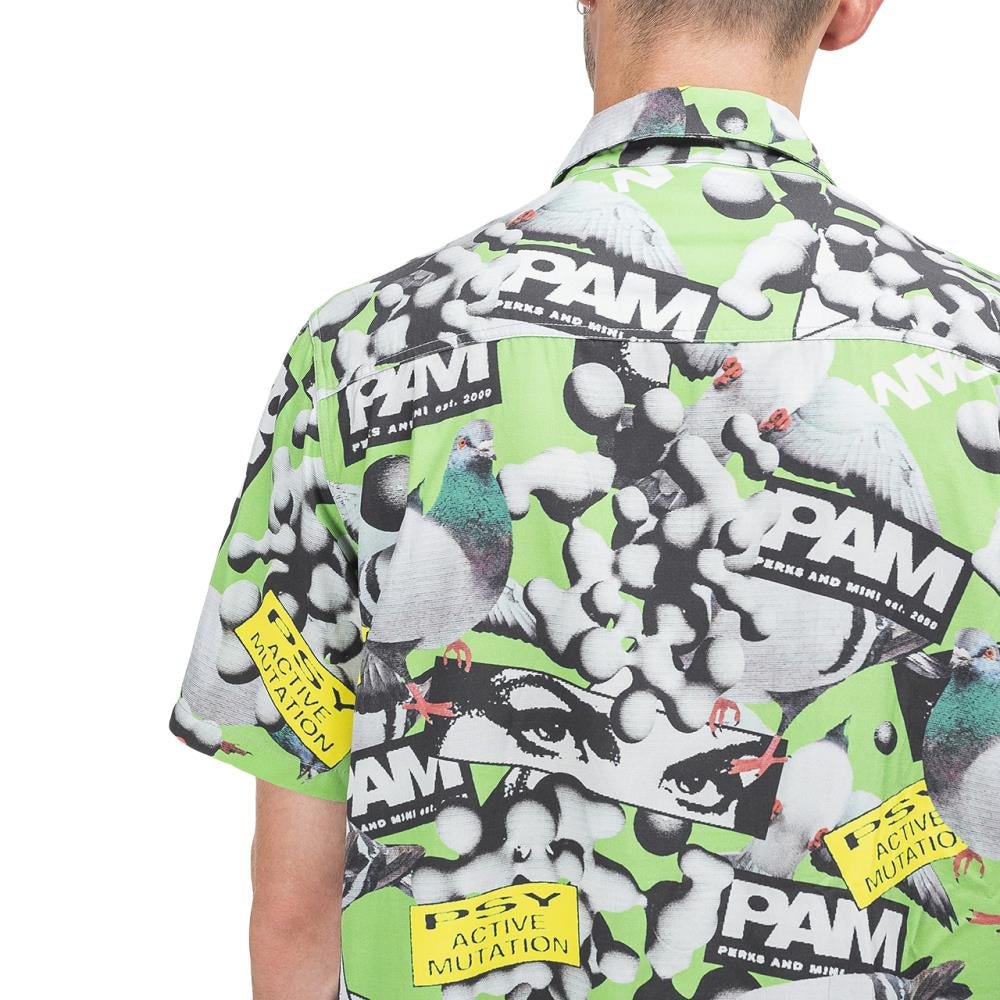 P.A.M. Collage Short Sleeve Shirt (Grün) - Allike Store