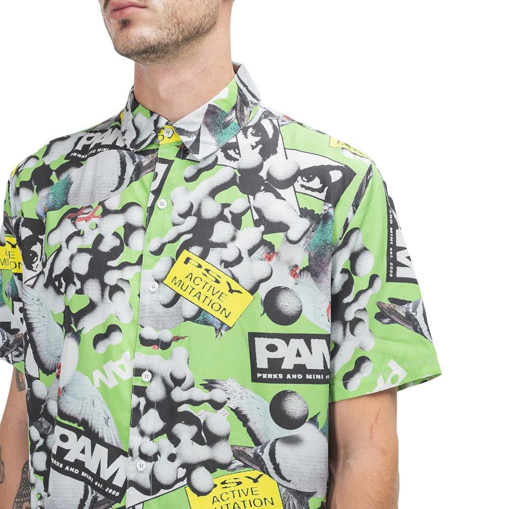 P.A.M. Collage Short Sleeve Shirt (Grün) - Allike Store