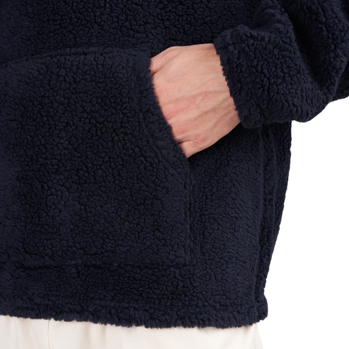 Parra Pencil Bird Polar Fleece Hoodie (Navy) - Allike Store