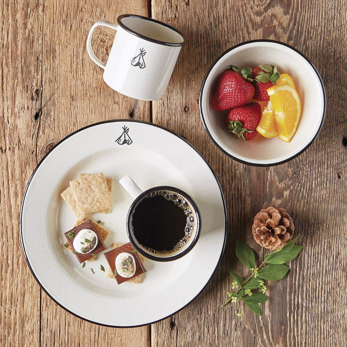 Pendleton Camp Enamelware Dishes (Weiß) - Allike Store