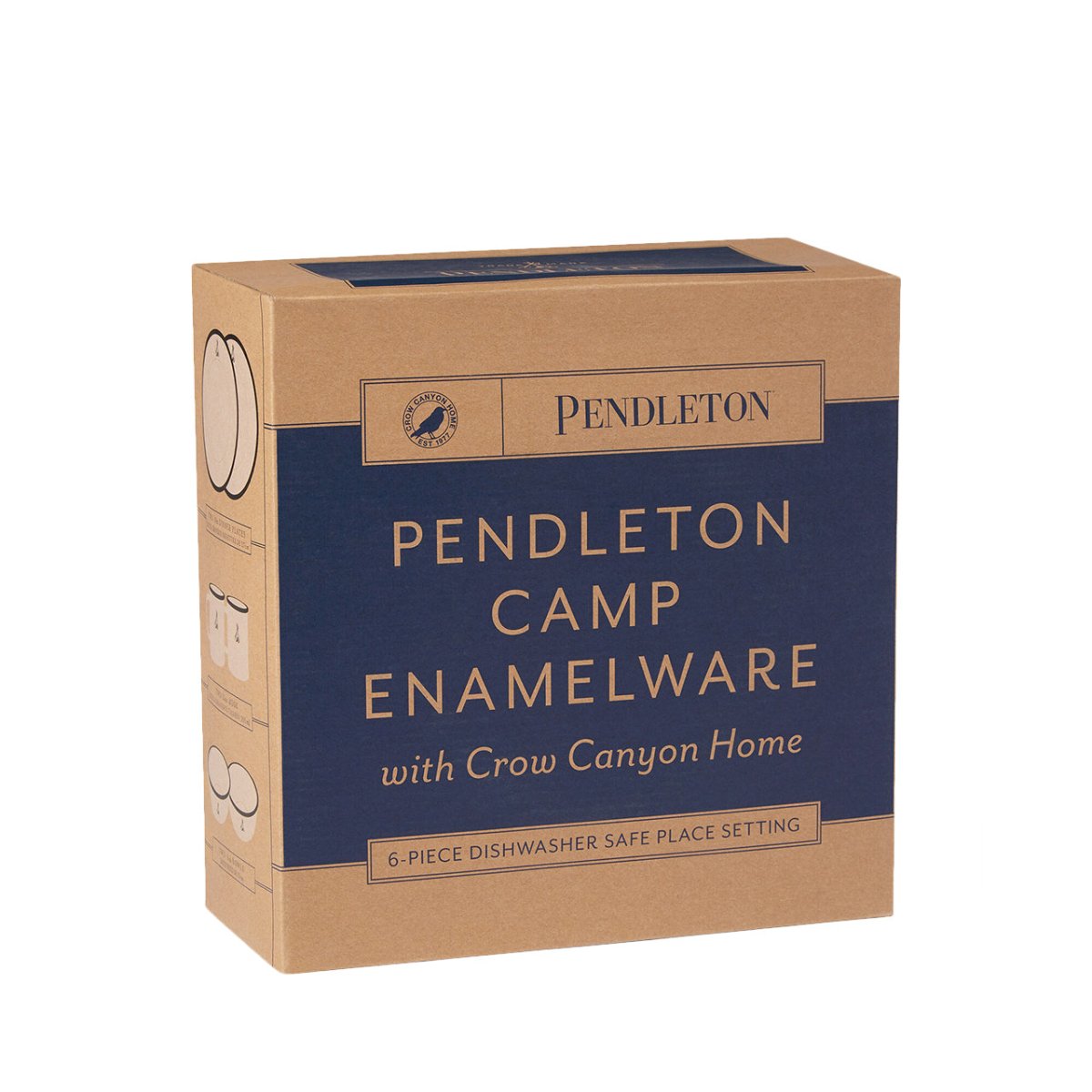 Pendleton Camp Enamelware Dishes (Weiß) - Allike Store