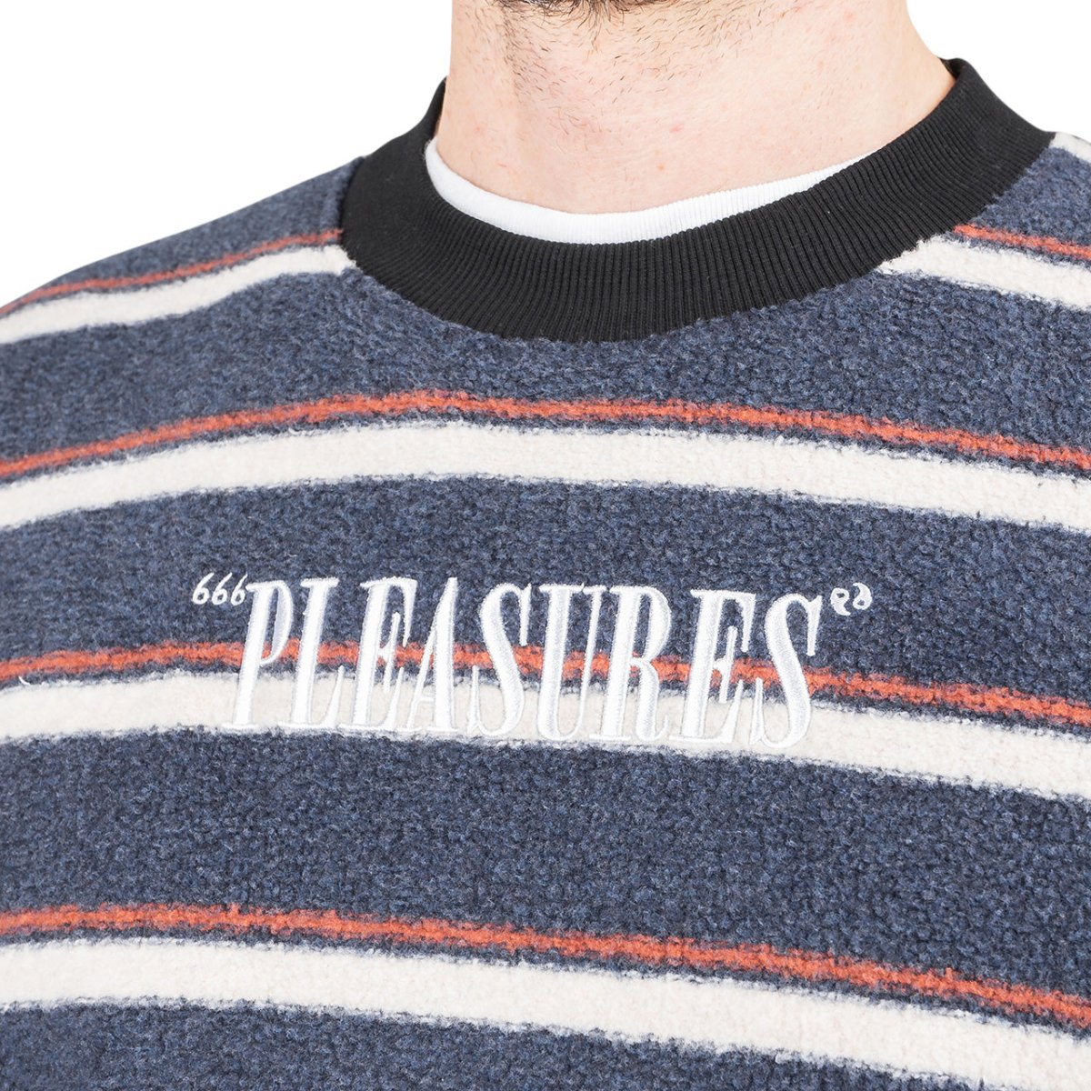 Pleasures Ace Reverse Fleece Crewneck (Multi)  - Allike Store