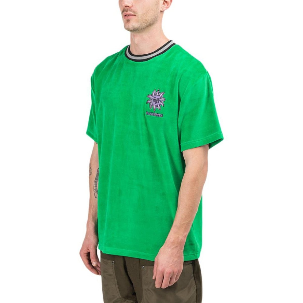 Pleasures Bright Velour Shirt (Grün) - Allike Store