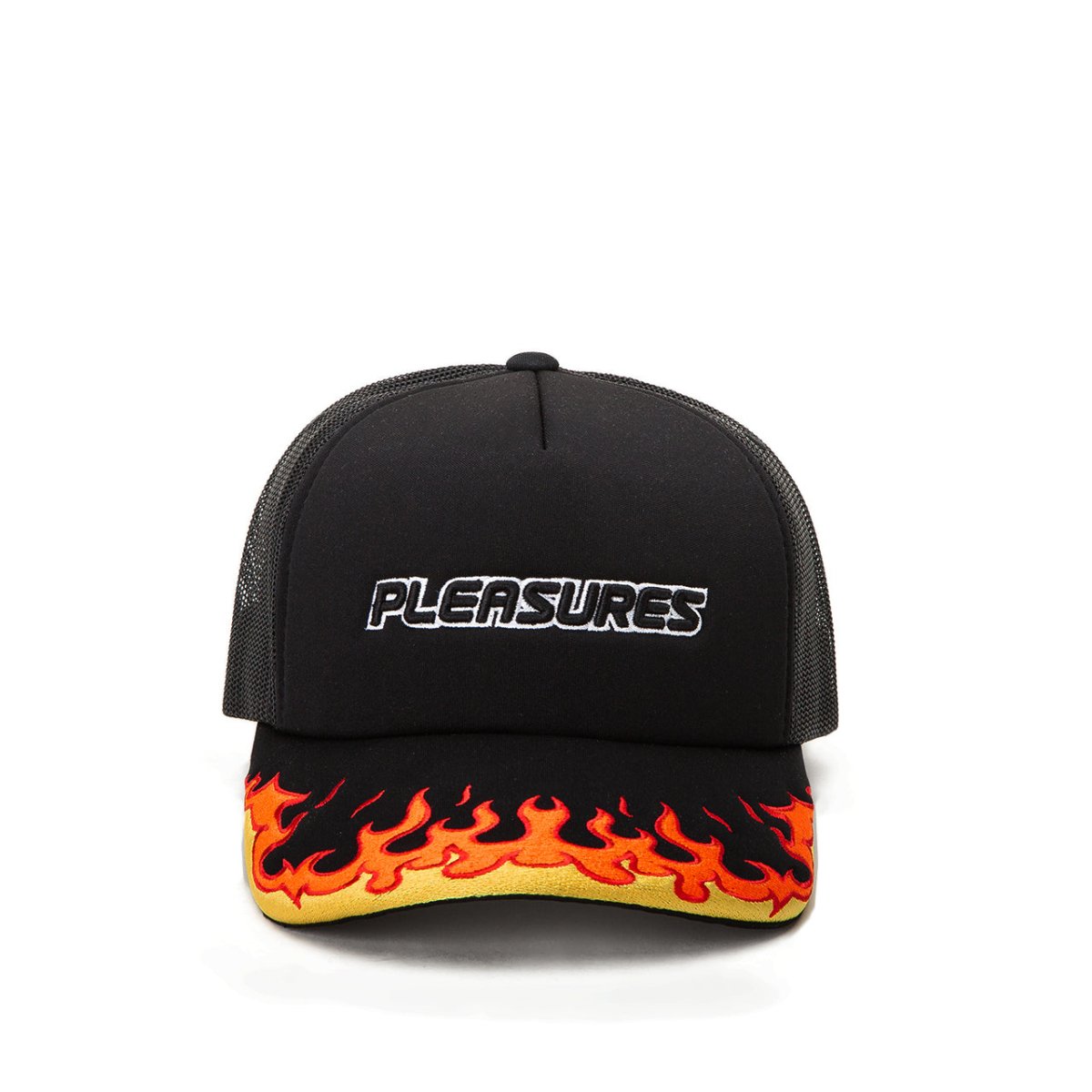 Pleasures Burn Trucker Snapback (Schwarz) - Allike Store