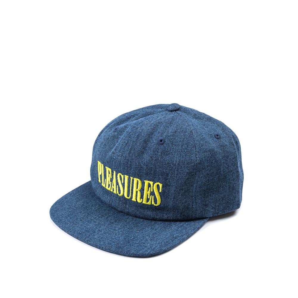 Pleasures Core Logo Denim Snapback (Blau) - Allike Store