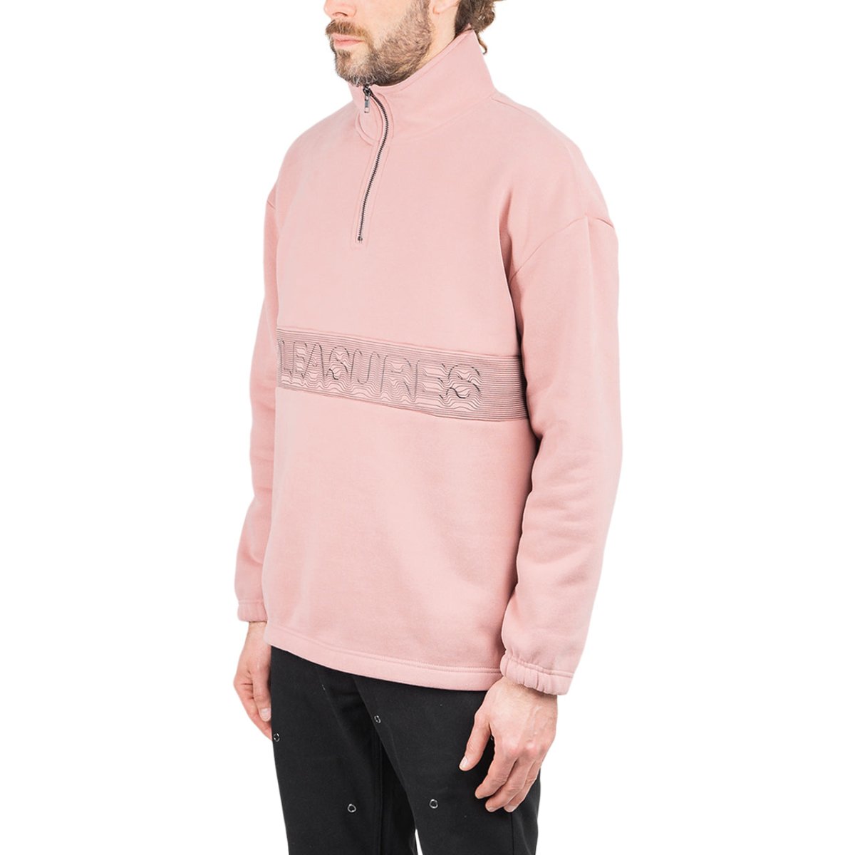 Pleasures Decline Quarter Zip Pullover (Rosa) - Allike Store