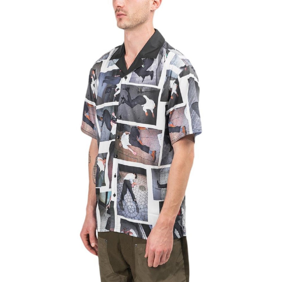 Pleasures High Fashion Button Down Shirt (Multi) - Allike Store