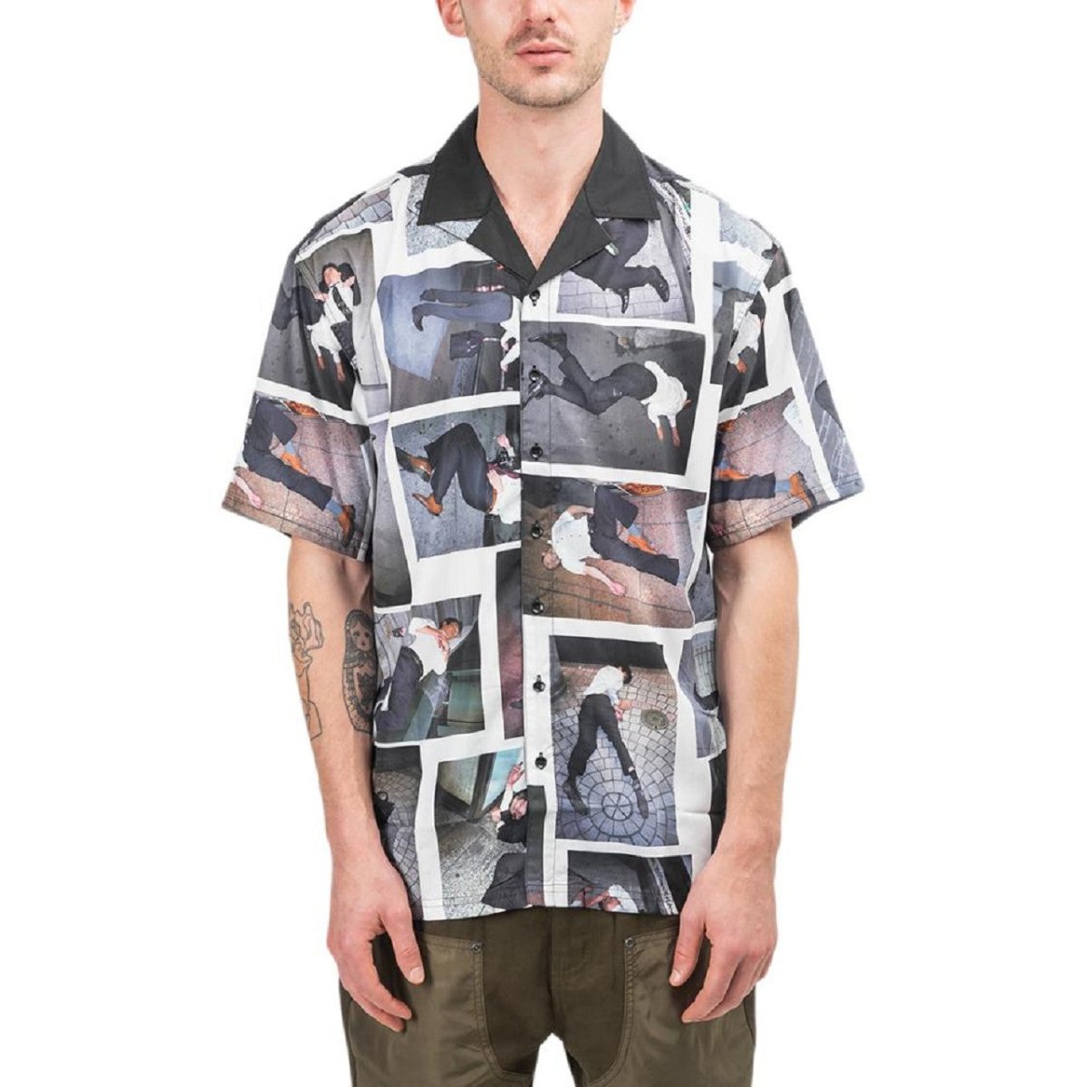 Pleasures High Fashion Button Down Shirt (Multi) - Allike Store
