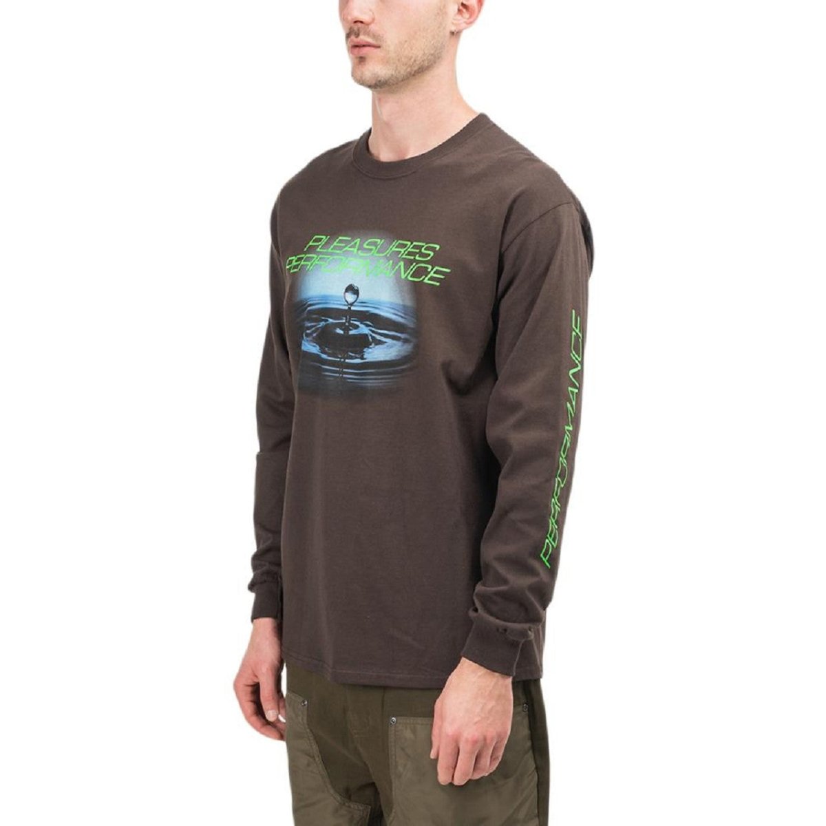 Pleasures Performance Longsleeve (Braun) - Allike Store